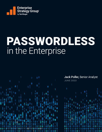 image of the Passwordless in the Enterprise ebook cover