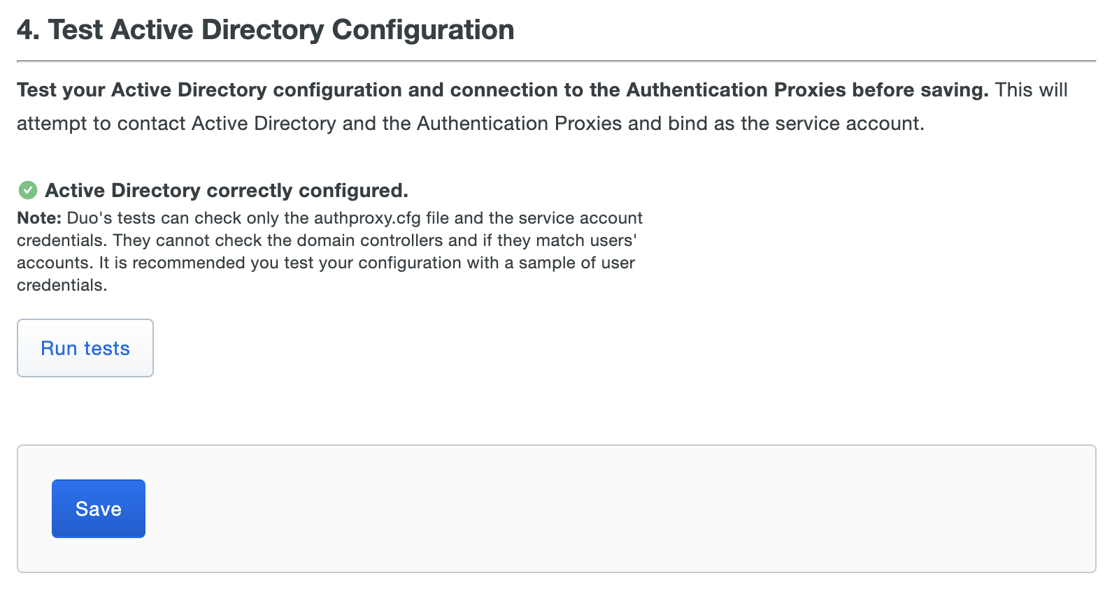 Active Directory Test Configuration