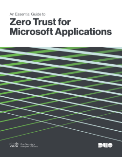 Cover of An Essential Guide to Zero Trust for Microsoft Applications