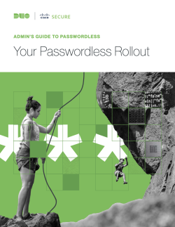 Admin’s Guide to Passwordless: Your Passwordless Rollout
