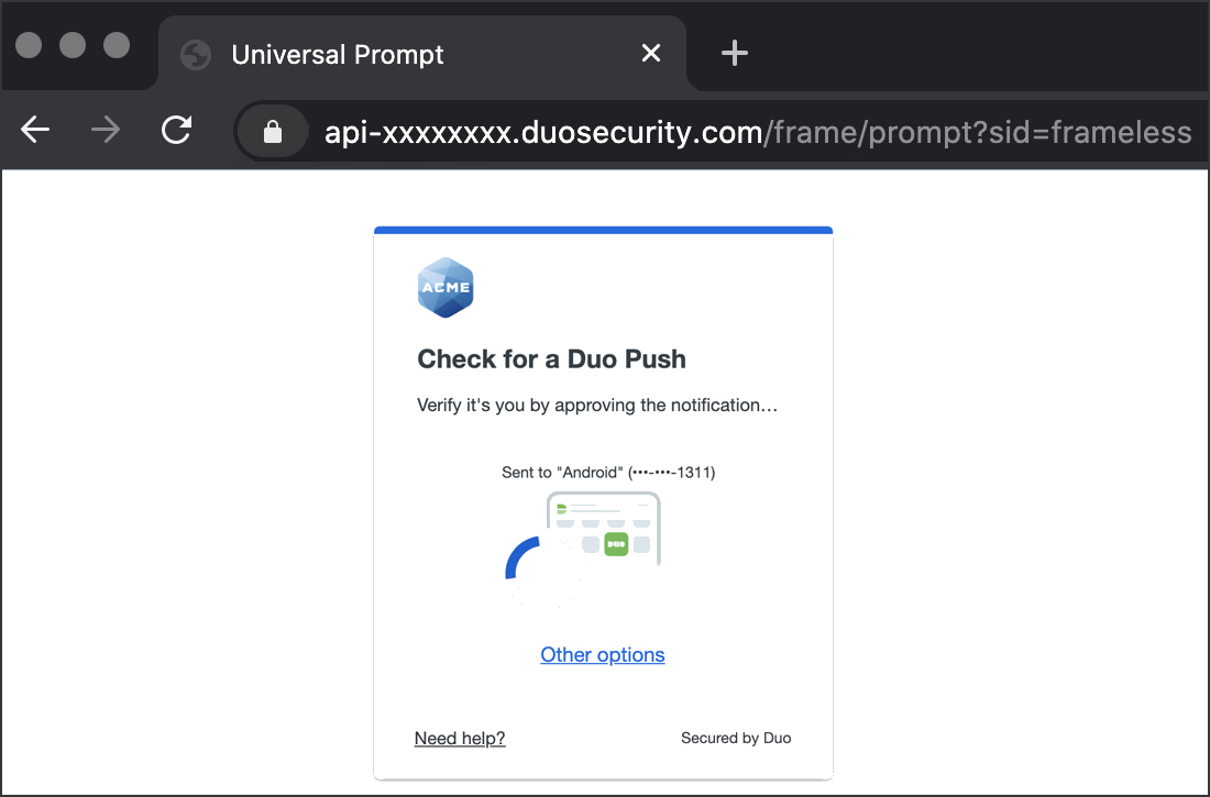 OIDC Duo Universal Prompt