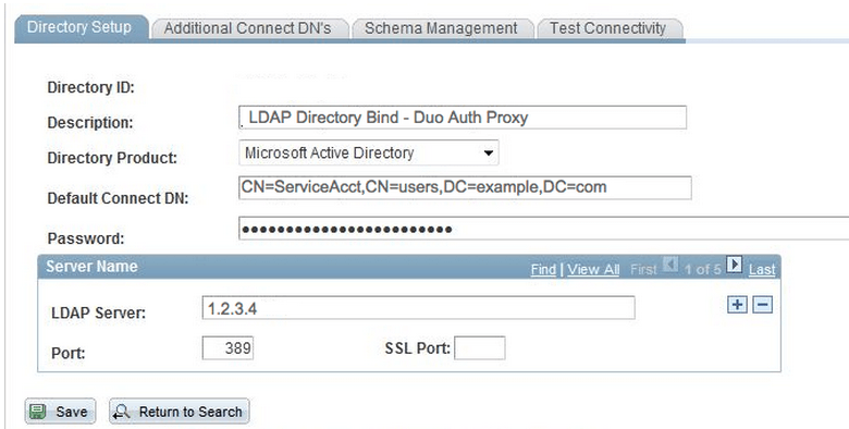 PeopleSoft LDAP Directory Setup