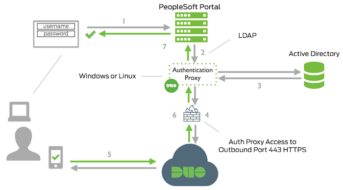 PeopleSoft Authentication Network Diagram