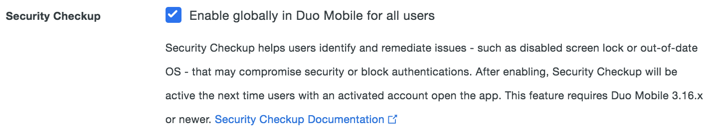 Duo Mobile Security Checkup