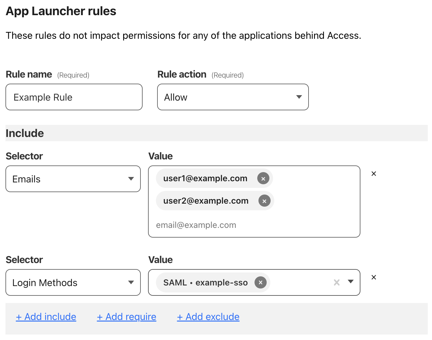 Cloudflare Access App Launcher Rules