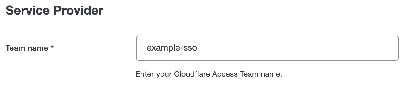 Duo Cloudflare Access Team Name Field