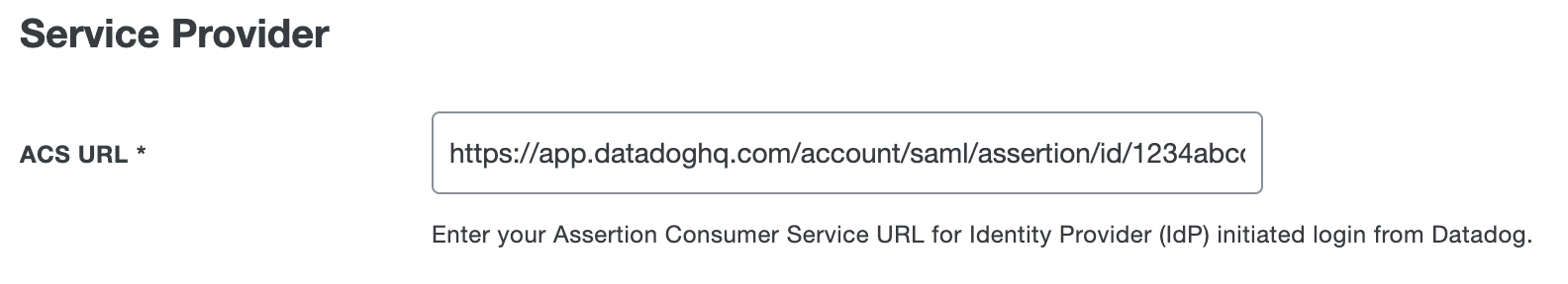 Add Datadog ACS URL