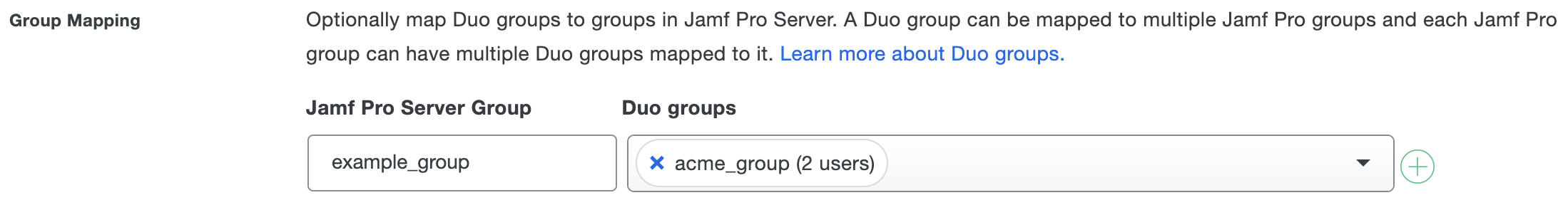 Duo Jamf Pro Server Group Mapping
