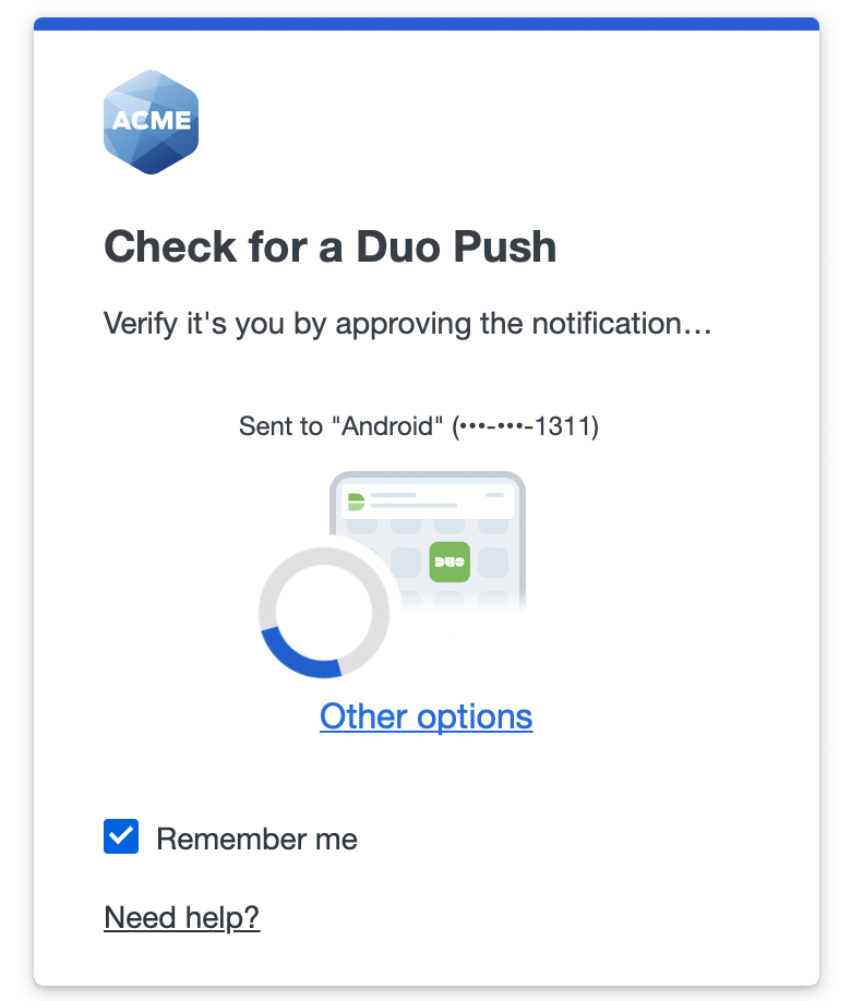 Expired Remembered Devices Browser Option for Universal Prompt Duo Push